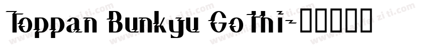 Toppan Bunkyu Gothi字体转换